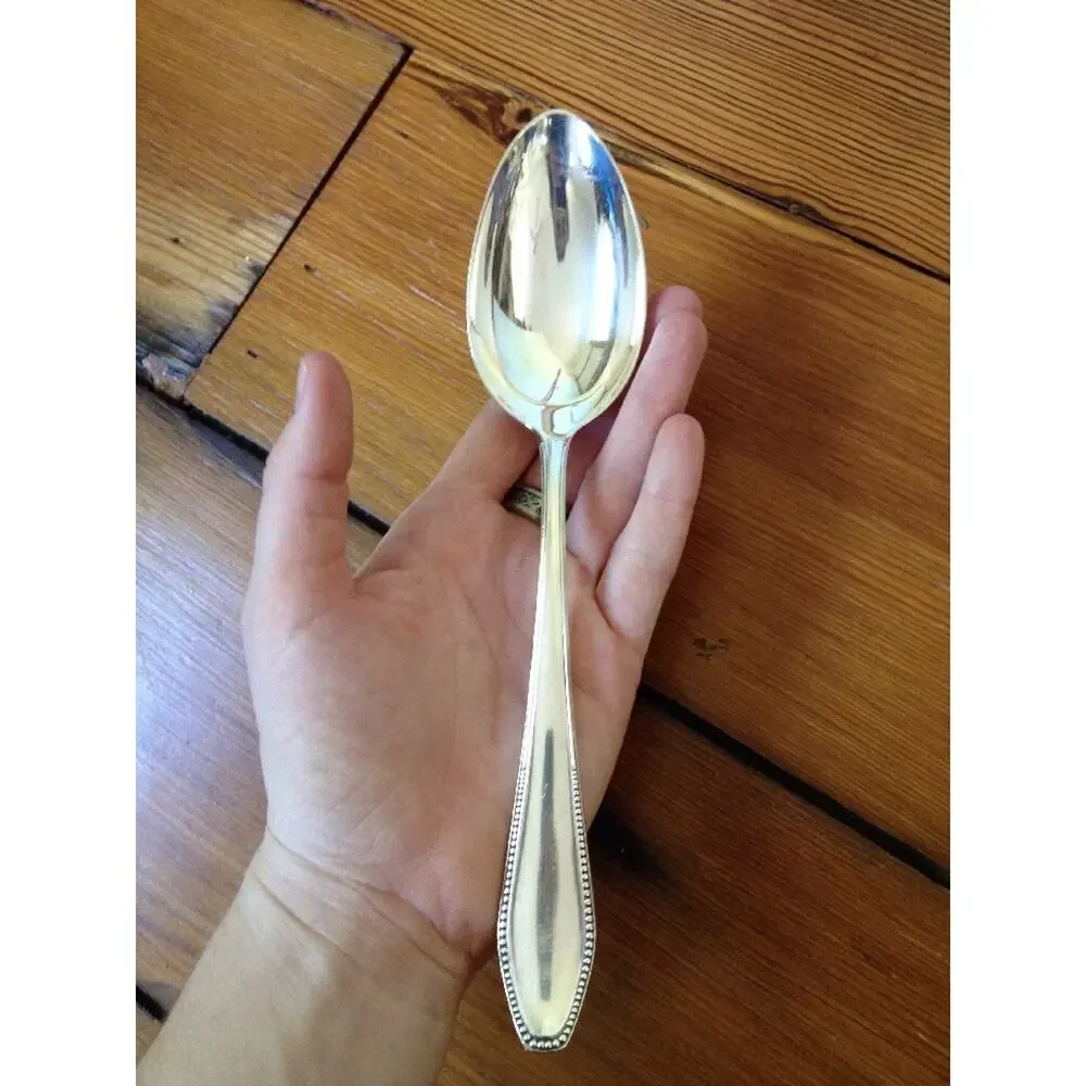 Lot of 8 Vintage Silverplate Bruckmann 90 Spoons Antique Flatware Set 8.5